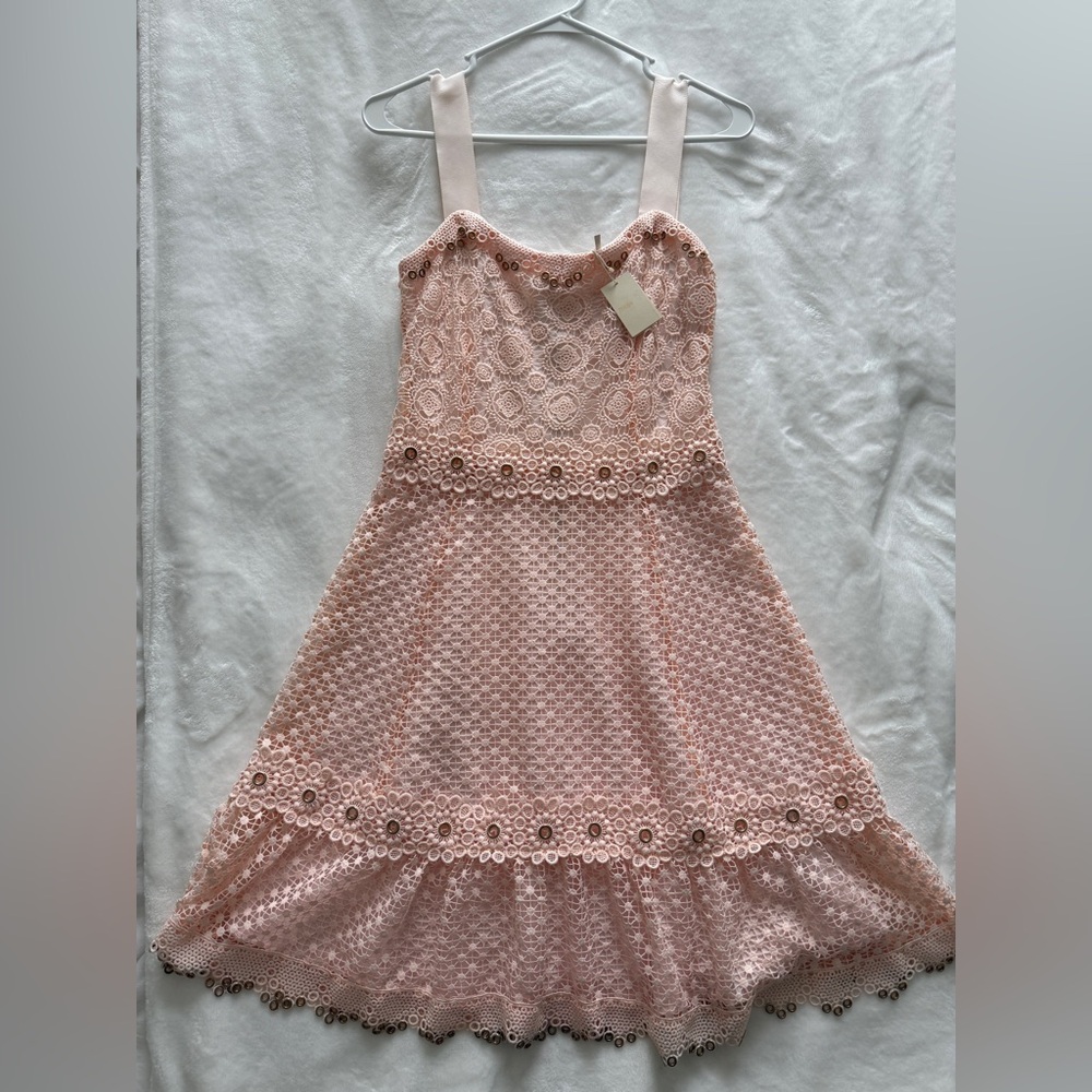 NWT Maje Elegant Pink Lace Dress